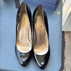 Guess Black Heels Patent Leather Pumps
